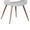 Armen Living Phoebe Mid-Century Dining Chair in Walnut Finish and Gray Fabric LCPHSIWAGRAY - alternate 3